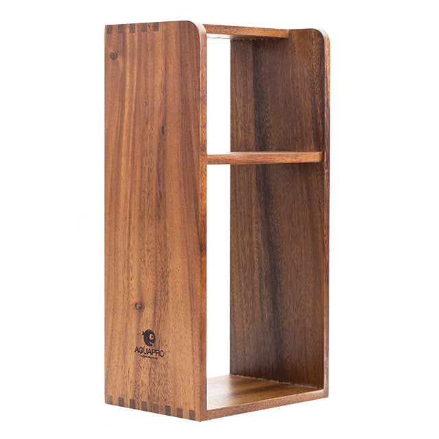 Walnut Aquarium Tool & Bottle Holder Organiser