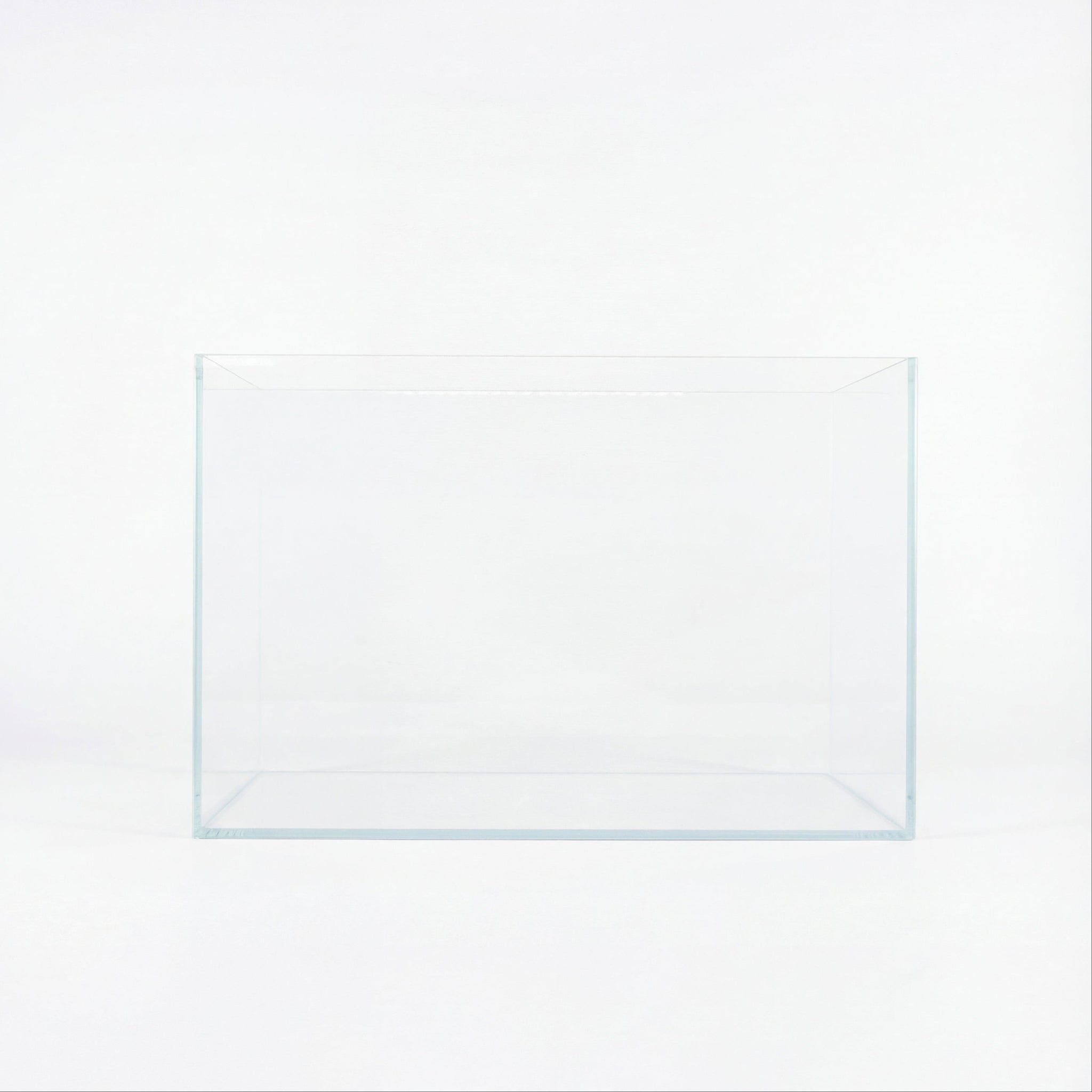 ultra clear opti white aquarium glass tank 45 cm front view against white background cloudaqua