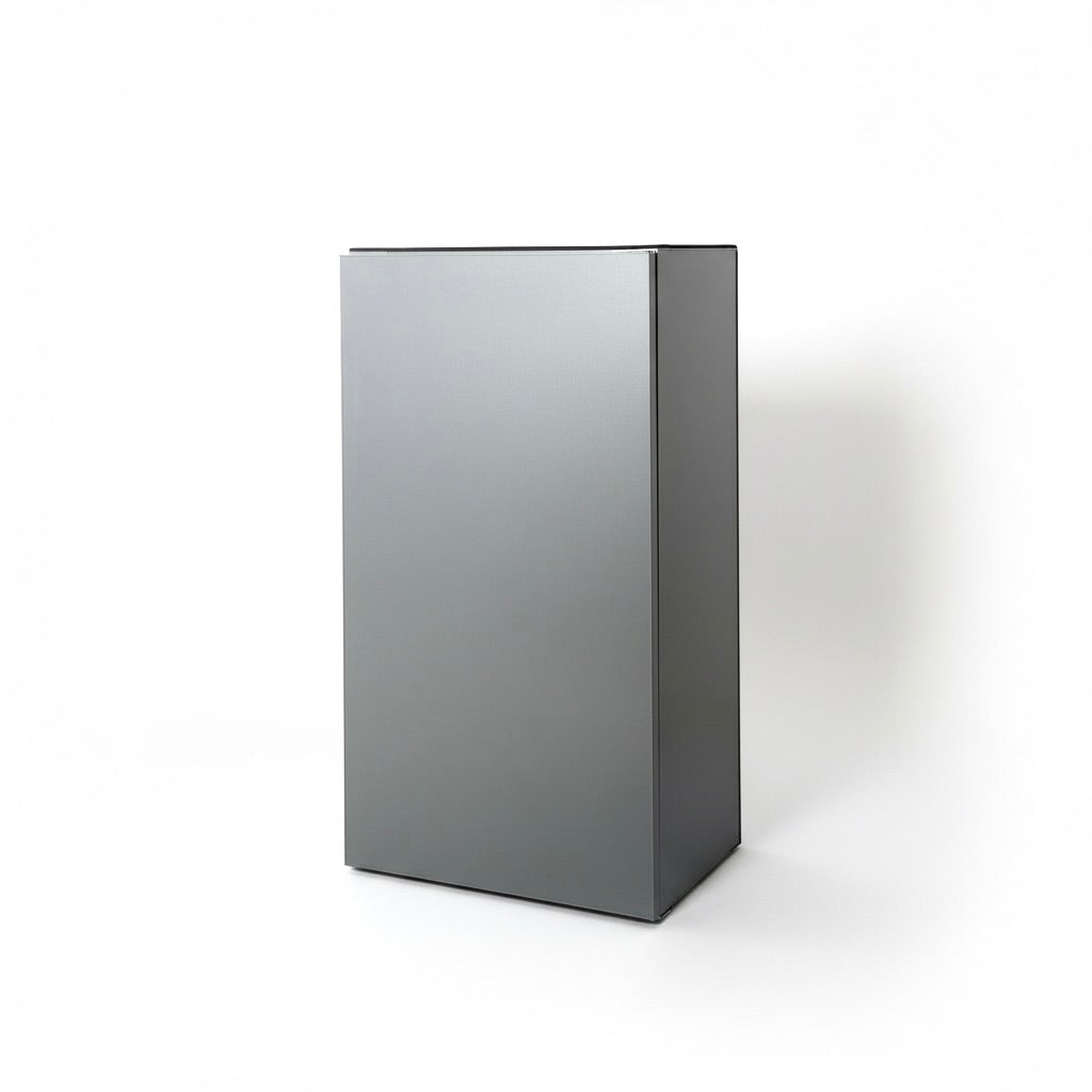 Metallic dark grey aquarium cabinet 45cm on a white background cloudaqua