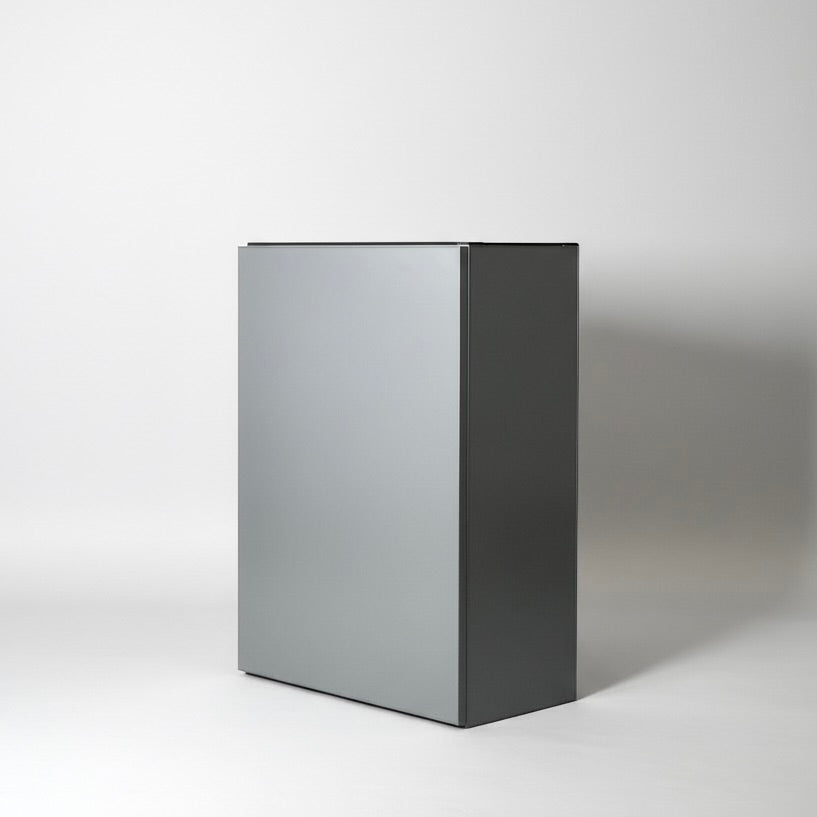 dark grey aluminium aquarium cabinet 60cm angled cloudaqua