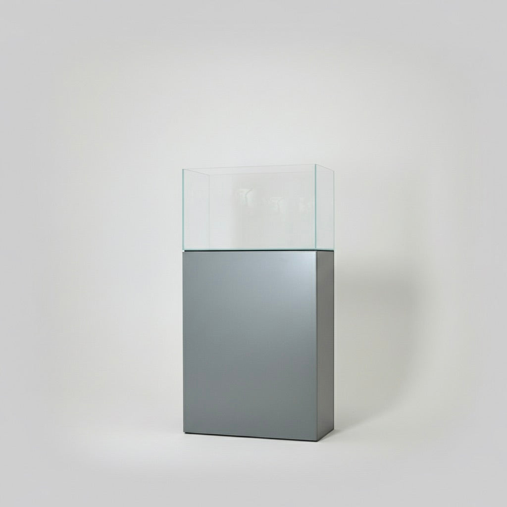 Ultra Clear Rimless Aquarium Tank & Aluminium Cabinet Stand Set 60 cm