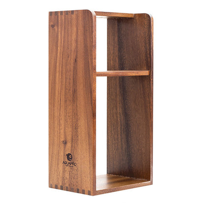 Walnut Aquarium Tool & Bottle Holder Organiser