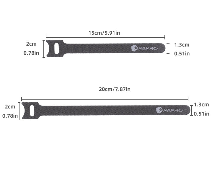 aqua pro velcro tape dimensions