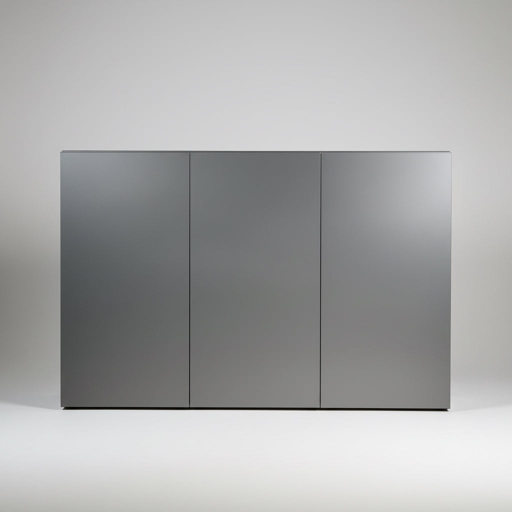 dark gray three door aluminium aquarium cabinet 120cm 4ft