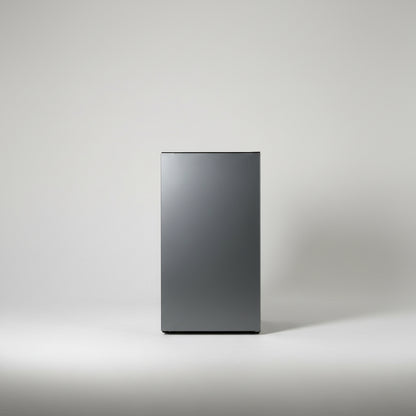 Rectangular dark grey aquarium cabinet 45cm on a light gray background cloudaqua