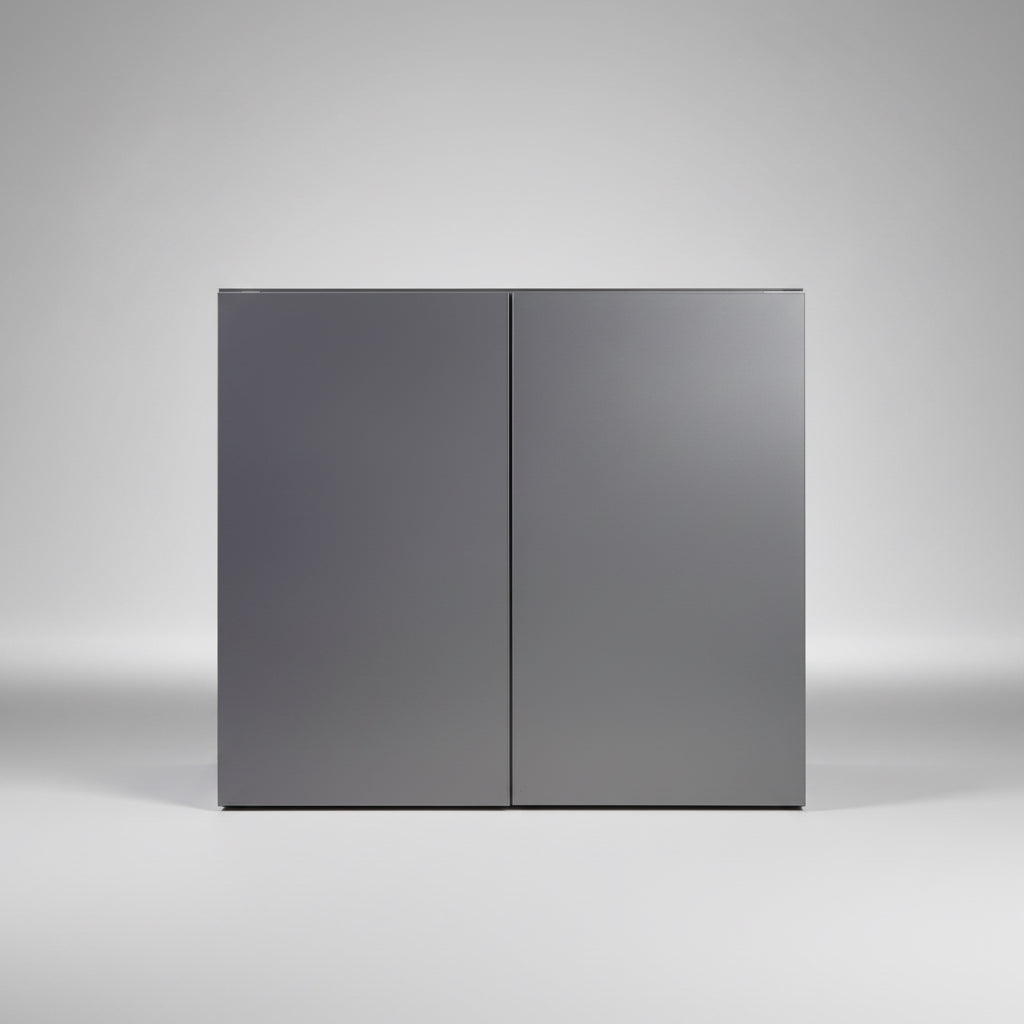 dark gray 2 door aluminium aquarium cabinet 90cm 4ft