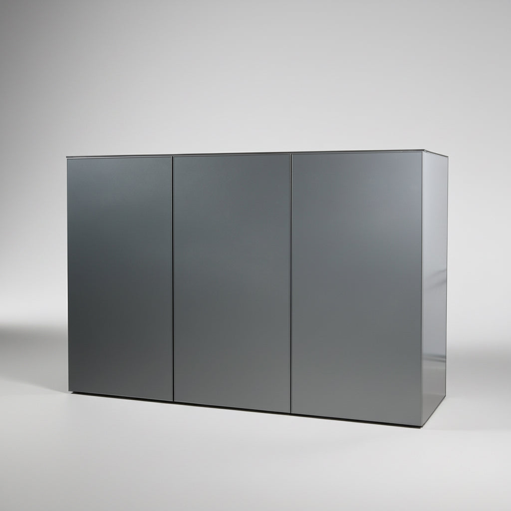 dark gray three-door aquarium cabinet 120cm 4ft