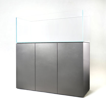 Modern dark grey cabinet with glass fish tank on top 120cm 4ft