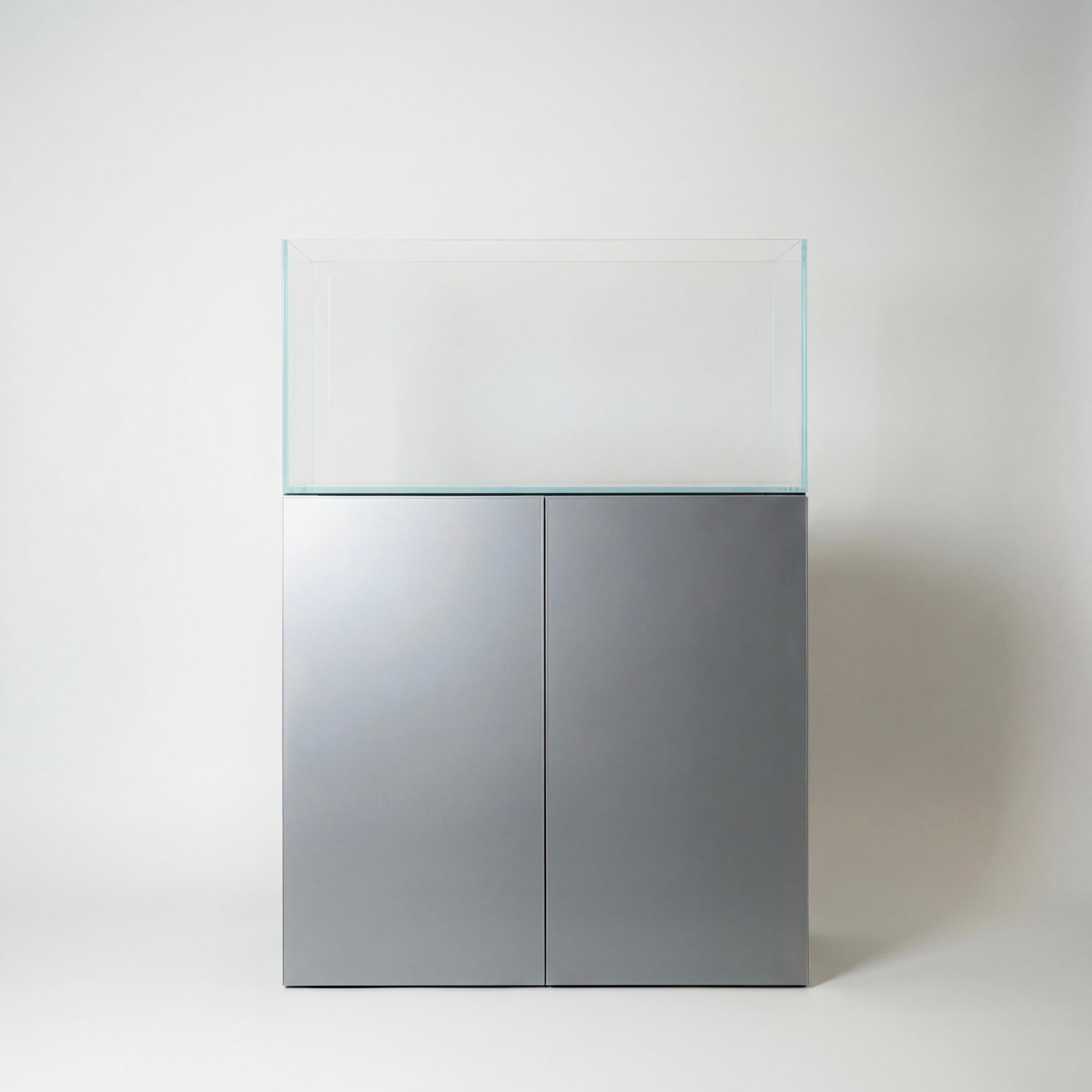 Modern dark grey cabinet with glass aquarium on top 90cm 3ft cloudaqua