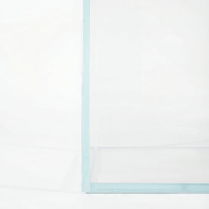 ultra clear opti white aquarium glass tank 45 cm macro shot of corner