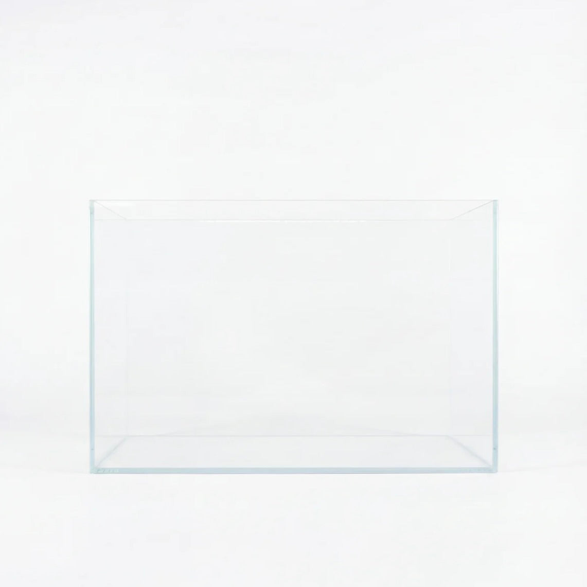 ultra clear opti white aquarium glass tank 45 cm front view against white background cloudaqua