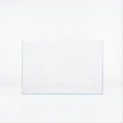 ultra clear opti white aquarium glass tank 45 cm front view against white background