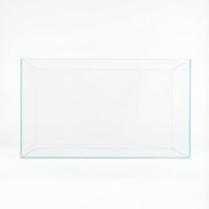 ultra clear opti white aquarium glass tank 60 cm front view against white background