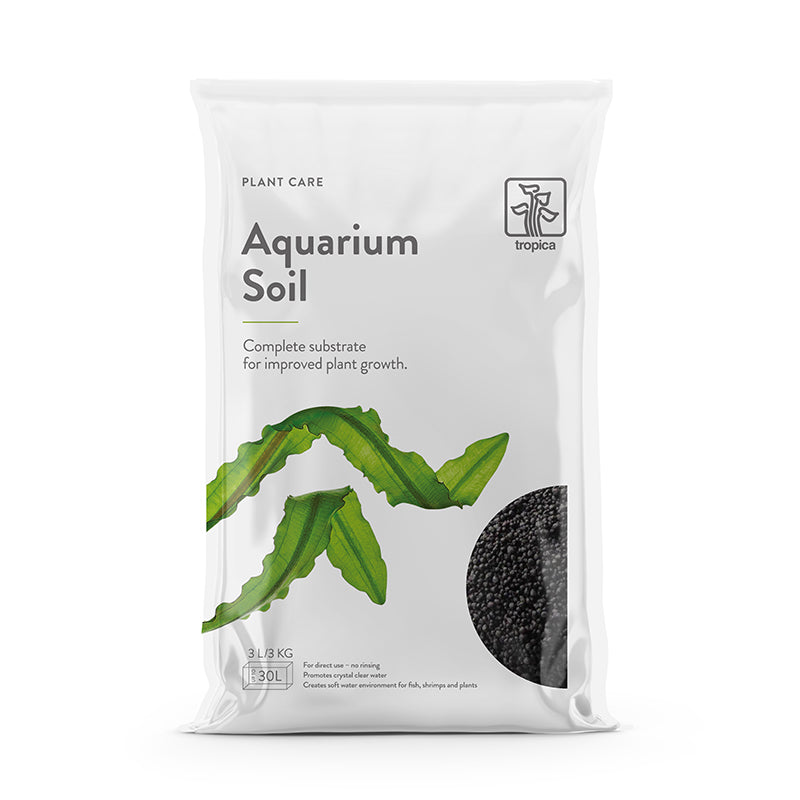A package of 3L Tropica brand aquarium soil designed for plant care