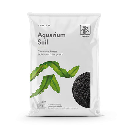 A package of 9L Tropica brand aquarium soil designed for plant care