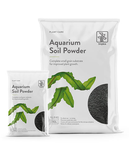Two packages of 3L and 9L Tropica Aquarium Soil Powder